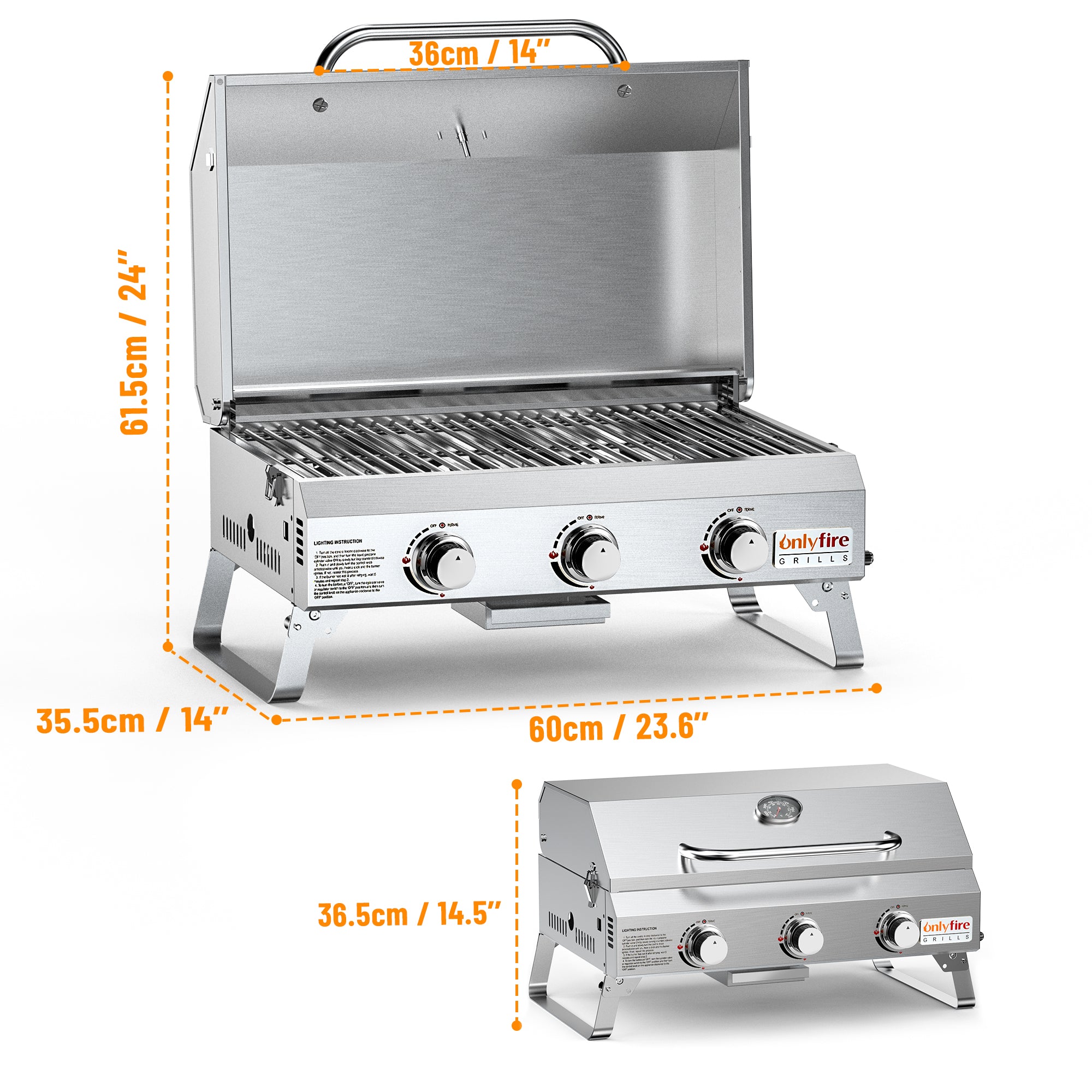 Tabletop propane online grill