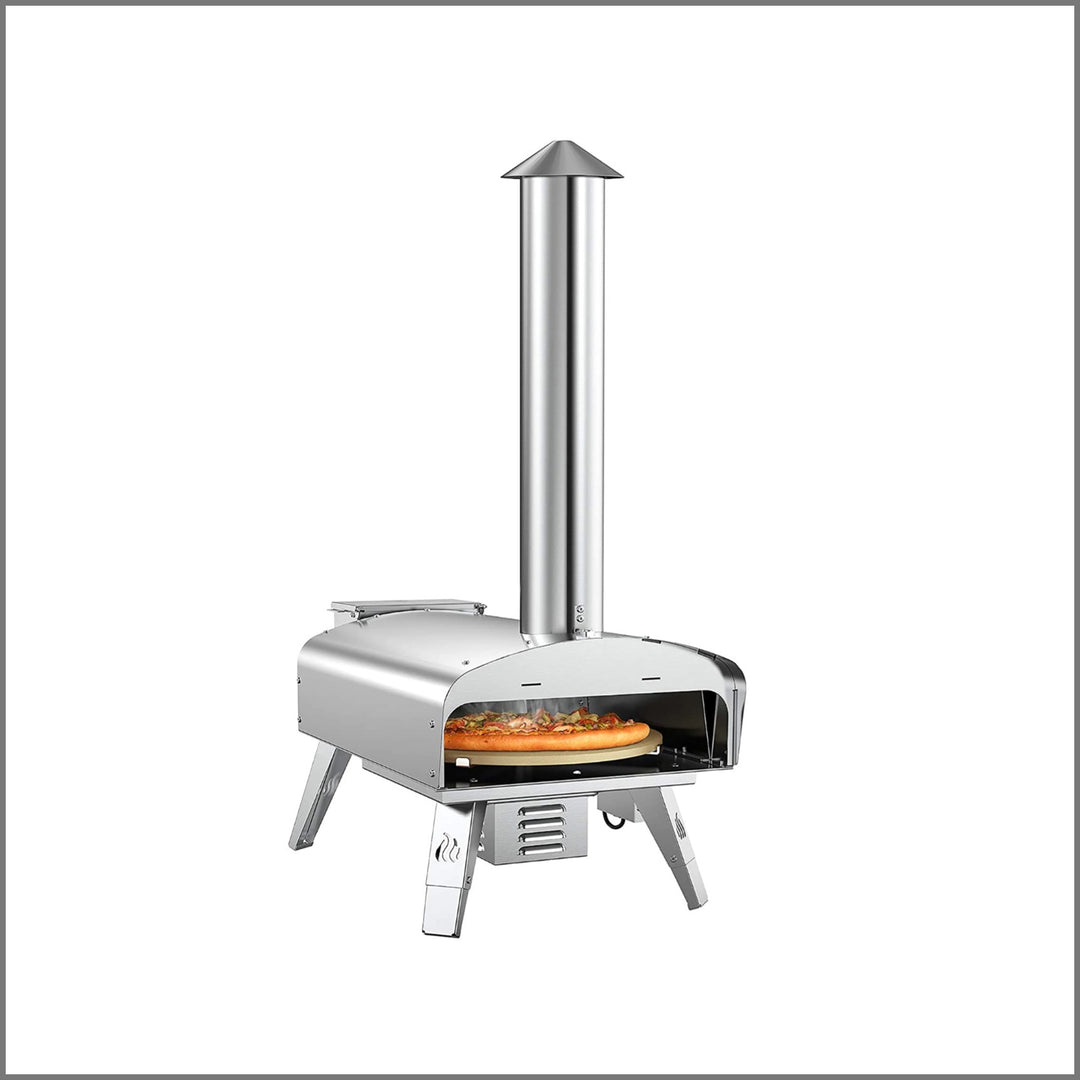 Mimiuo Tisserie Wood Pellet Pizza Oven with Automatic Rotation System