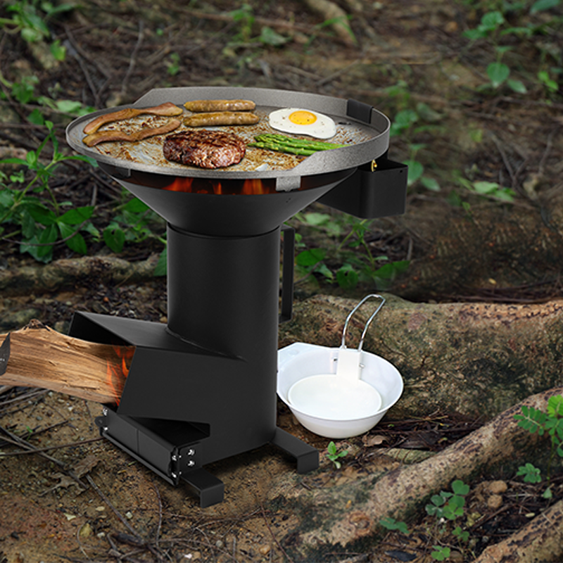 3 In 1 Camp Rocket Stove with Cooking Grate