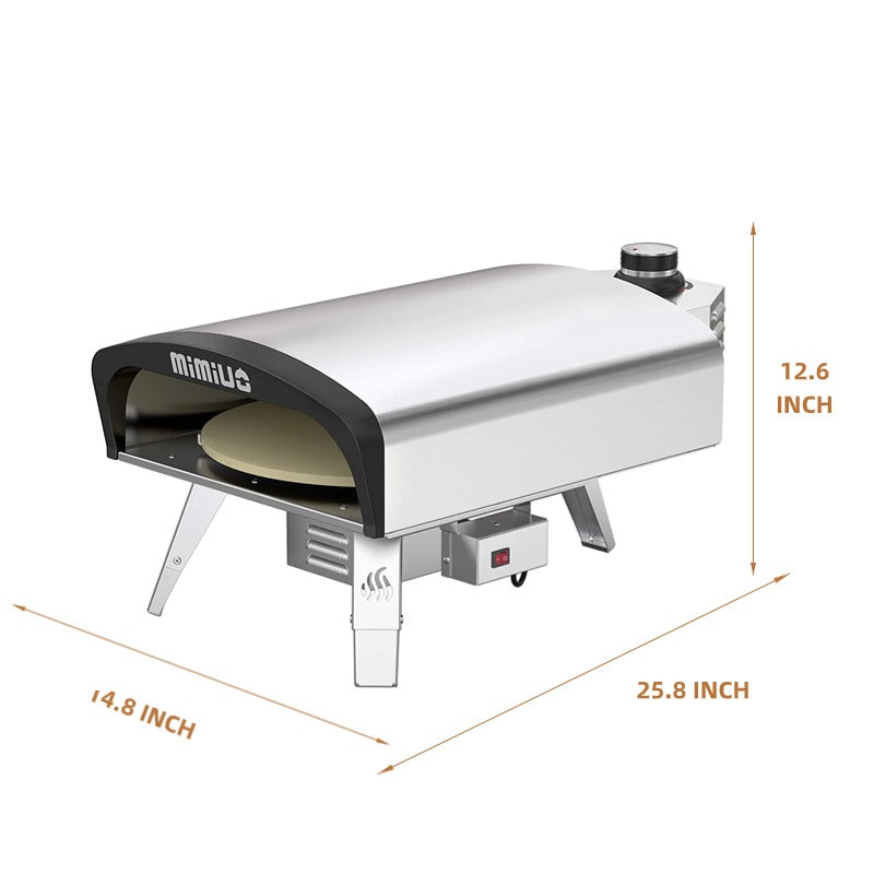 Gas Pizza Oven with Automatic Rotation System