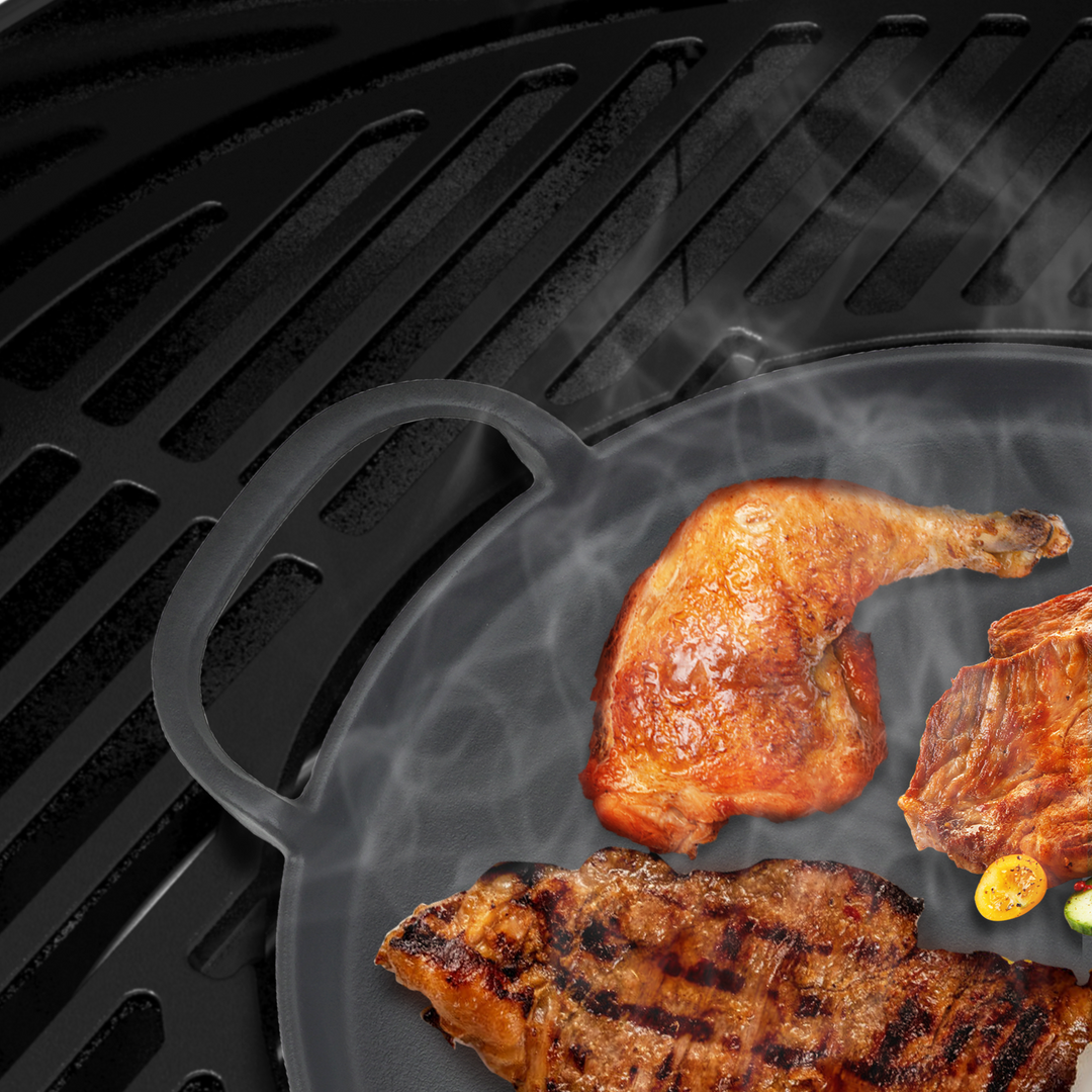 Onlyfire 8574 Gourmet BBQ System Cast Iron Griddle with Handles OnlyFire