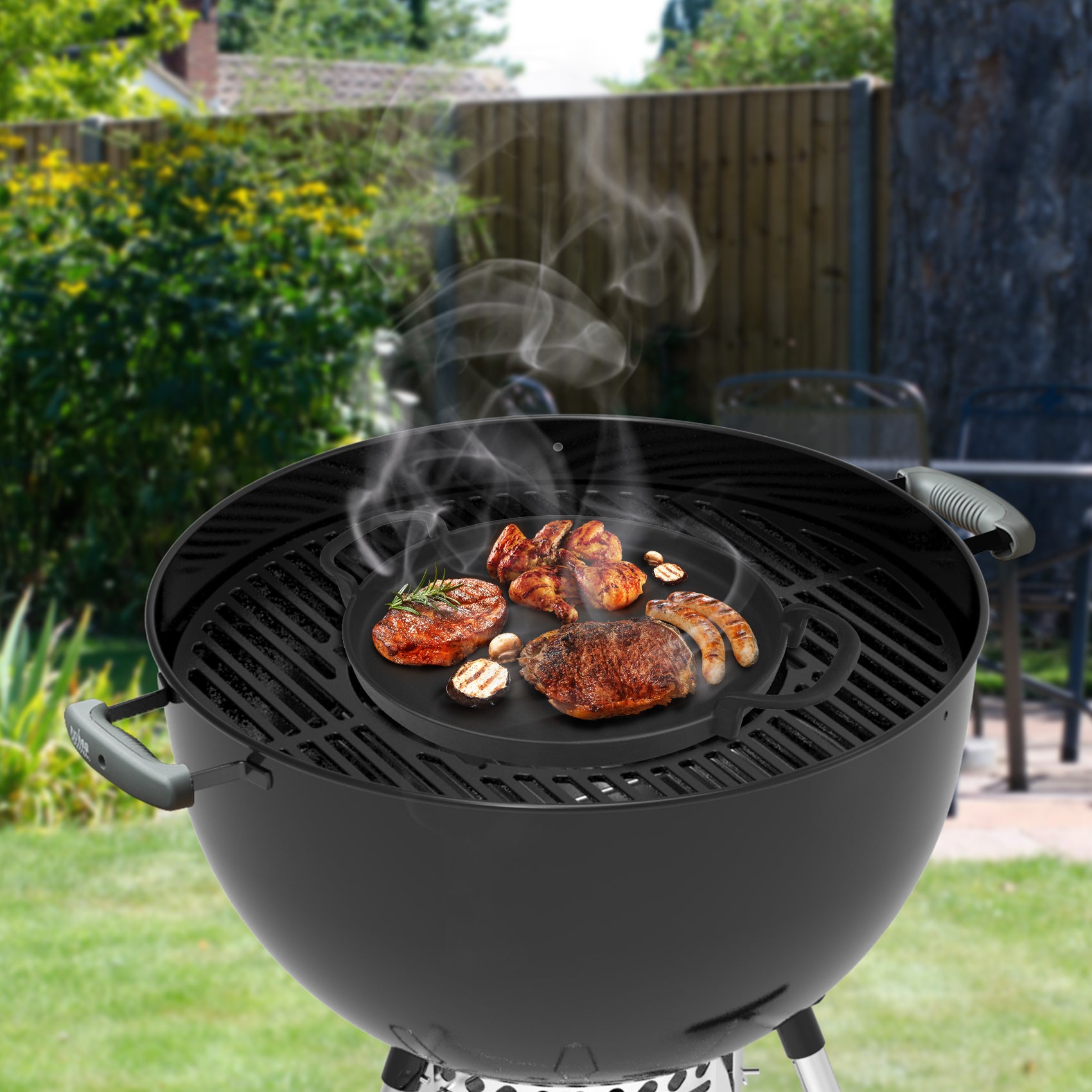 Cast iron charcoal clearance bbq