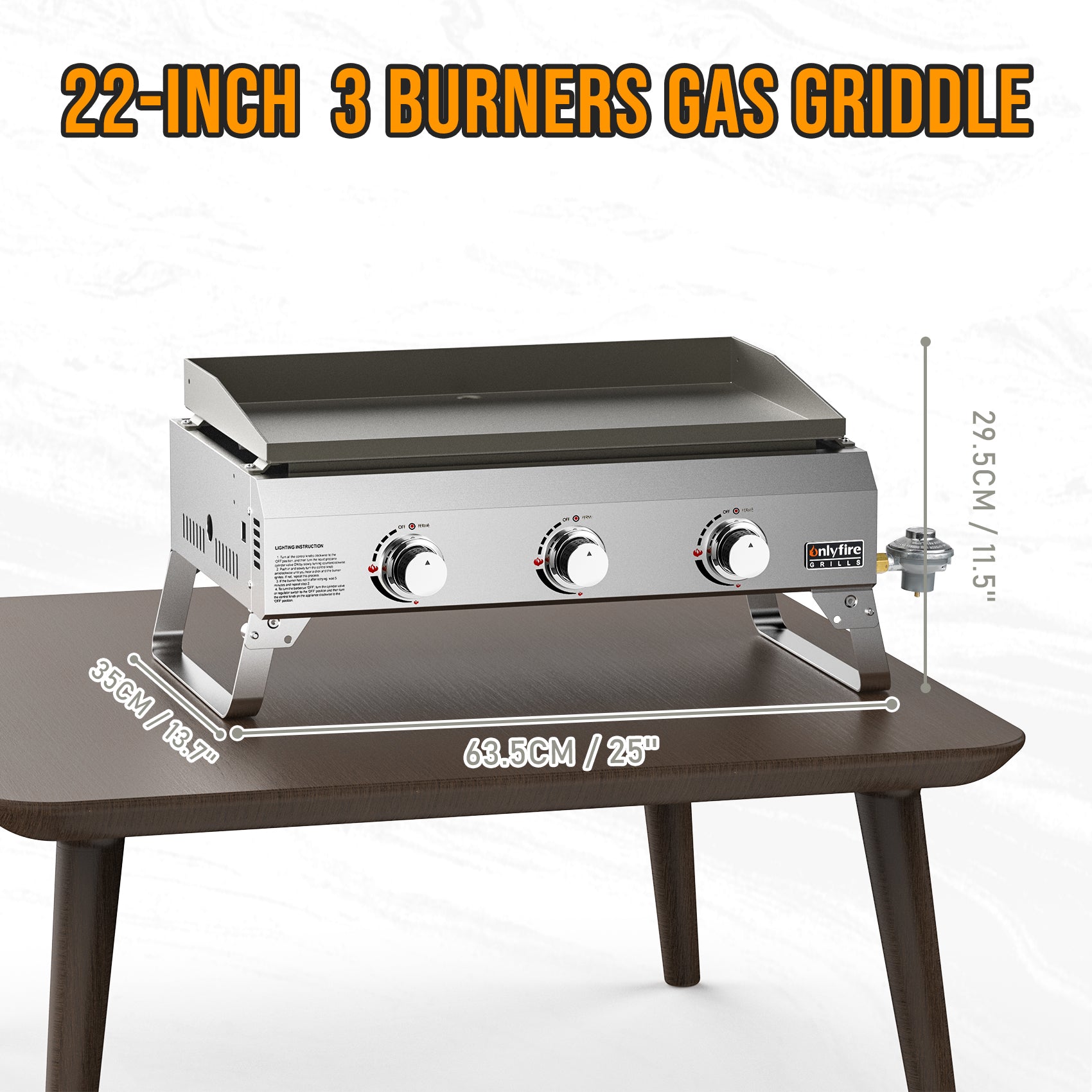 Griddle grill outlet with lid