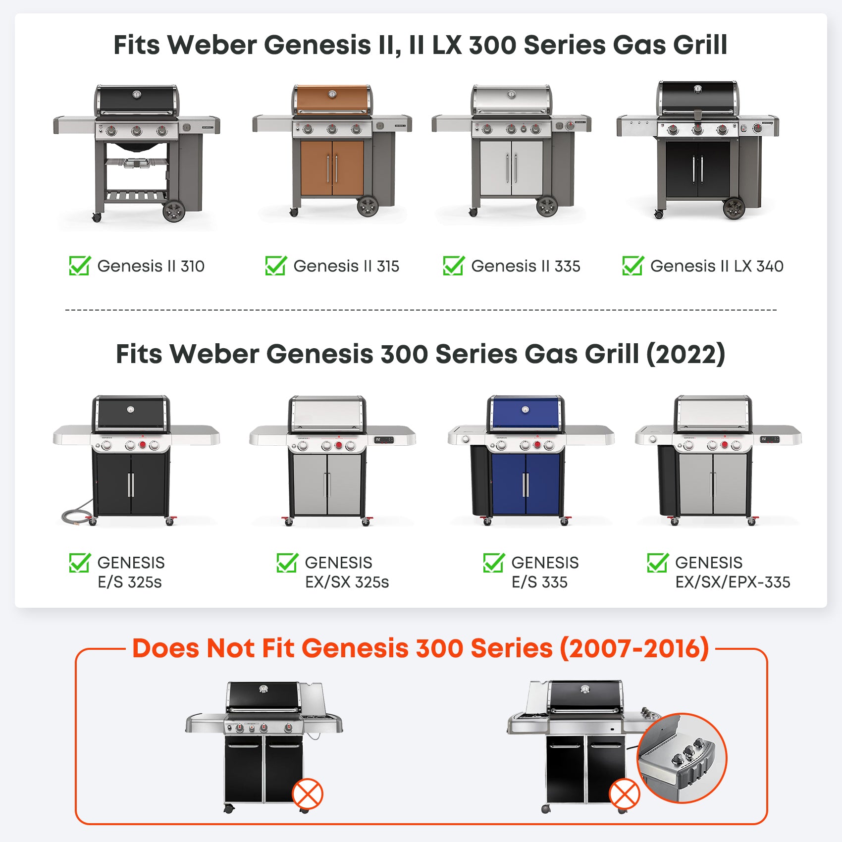 onlyfire Flat Top Griddle Plancha for Weber Genesis II 300 Series Gas OnlyFire