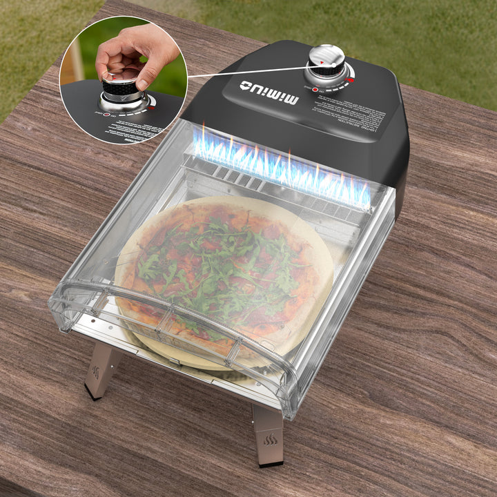 Outdoor Gas Pizza Oven with Automatic Rotating Pizza Stone OnlyFire