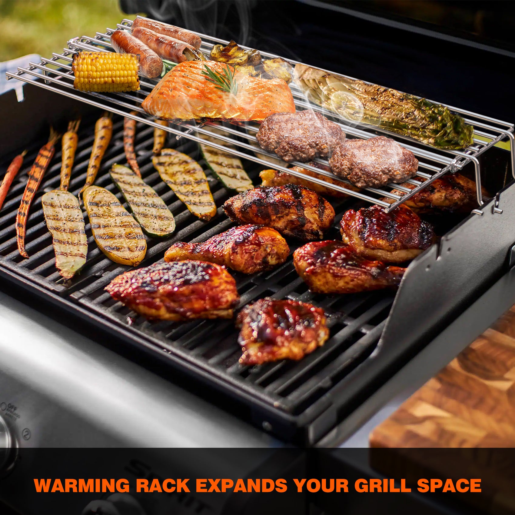 Bbq warming rack best sale