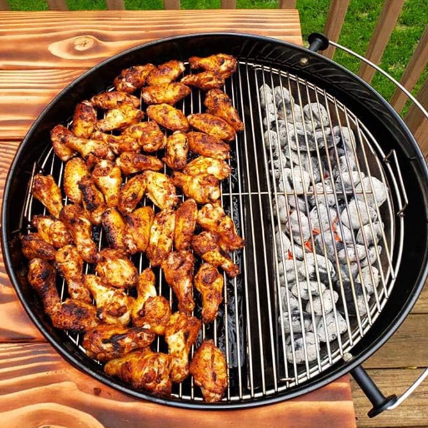 Charcoal holder for clearance grill