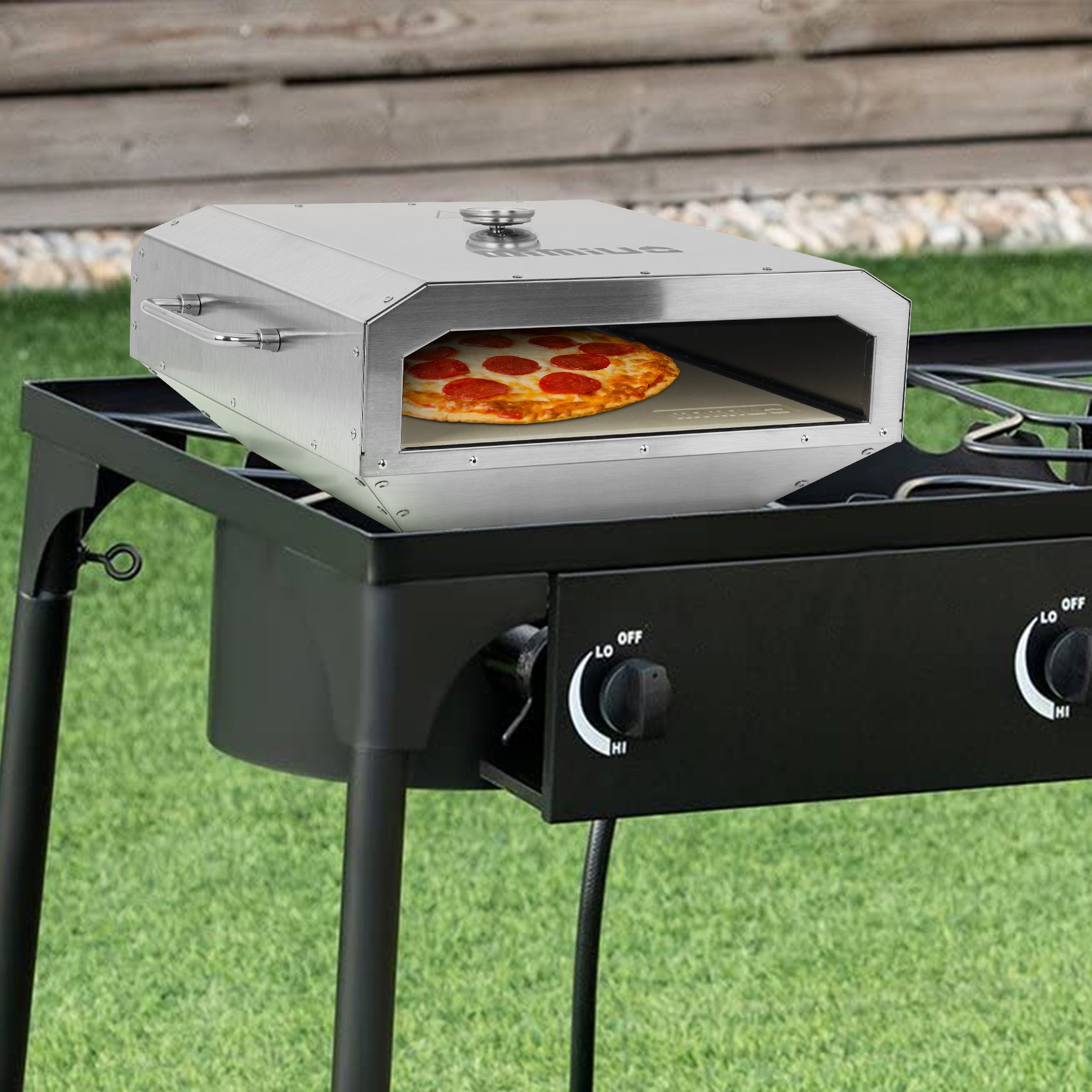 Mimiuo 6070 Portable Stove Top Pizza Oven Kit with 13 Pizza Stone OnlyFire