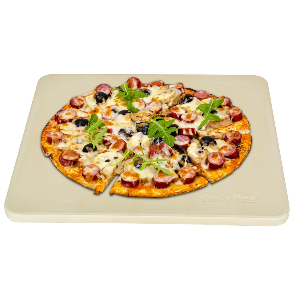  Pizza Stone for Grill Outdoor Ovens pizza grill stone grill  pizza stone 15 Inch Rectangle Baking Stone for Pizza Peel Cooking Stone BBQ  Apartment Essentials : Patio, Lawn & Garden